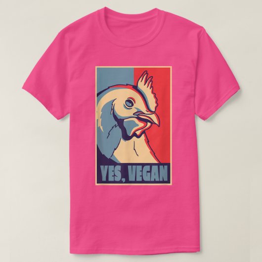 Kip dier poster vegan  t-shirt (Design voorkant)