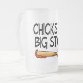 Kip dig Big Sticks (honkbal) Matglas Bierpul (Voorkant links)