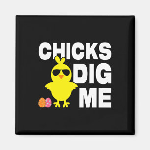 Kip dig me Mannen boys Funny Easter Hunting Magneet