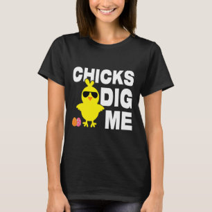 Kip dig me Mannen boys Funny Easter Hunting T-shirt