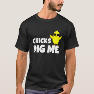 Kip dig me Mannen boys Funny Easter Hunting T-shirt