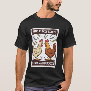 Kip Duel Cartoon Wie Knippert Verliezer Maakt Avon T-shirt