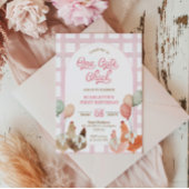 Kip eerste verjaardag uitnodiging