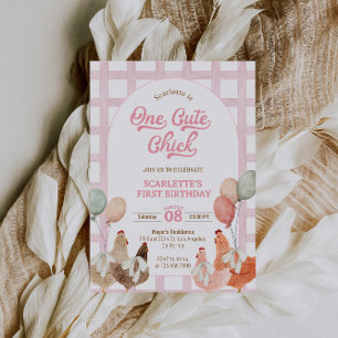 Kip Eerste Verjaardagsuitnodiging Kaart