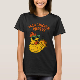 Kip Eet Taco Grappige Boerderij Dier Quotes Mexica T-shirt