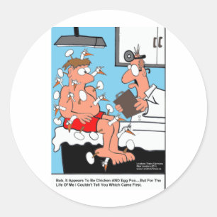 Kip & Ei Plekken Grappige Medische Cadeaus & Kaart Ronde Sticker