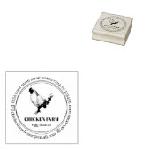 Kip Ei Rustieke Boerderij Rubberstempel (Gestempeld)