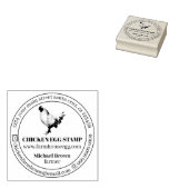 Kip Ei Simpele Boerderij Rubberstempel (Gestempeld)