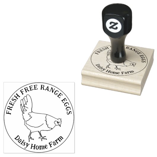 Kip-eieren met eenvoudige hand getrokken rubberstempel (Gestempeld)