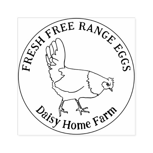 Kip-eieren met eenvoudige hand getrokken rubberstempel (Afrduk)