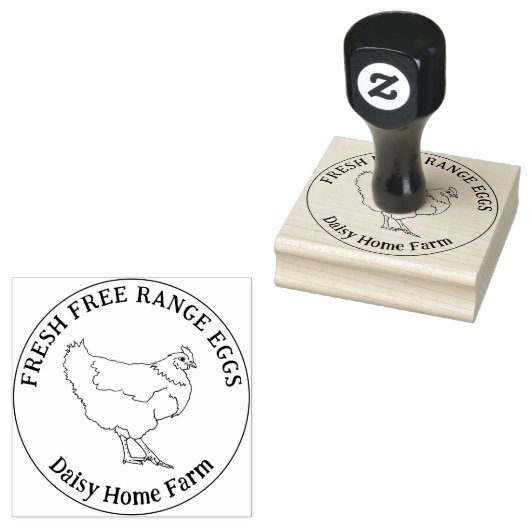 Kip-eieren met eenvoudige hand getrokken, speciaal rubberstempel (Gestempeld)