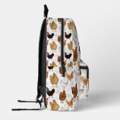 Kip en de eieren Patroon op wit Bedrukte Rugzak (Links)