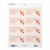 Kip en ei gedrukte verzendlabels etiket (Full Sheet)