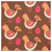 Kip en ei patroon stof (Swatch)