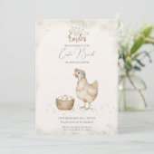 kip en eieren Country Boerderij Pasen Kaart (Staand voorkant)