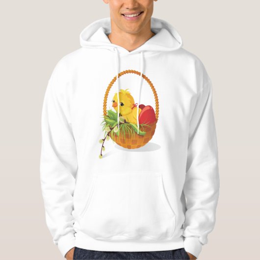 Kip en eieren in mand Mannen hoodie (Voorkant)