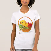 Kip en eieren in mand vrouwen T-shirt (Voorkant)