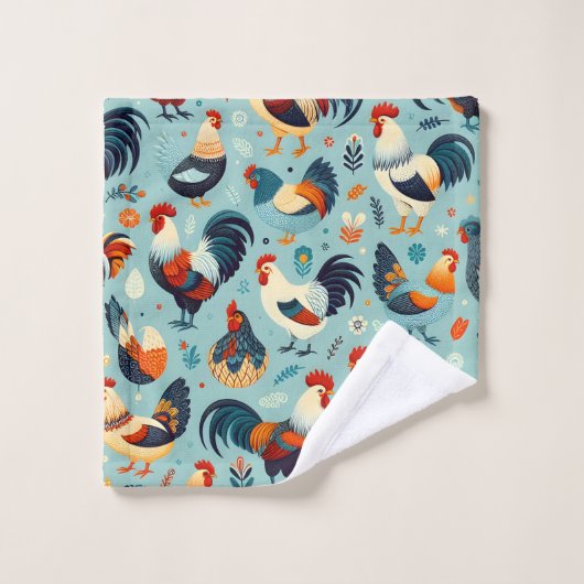 Kip en Haan Ontwerp Bad Handdoek (Wasdoekje)