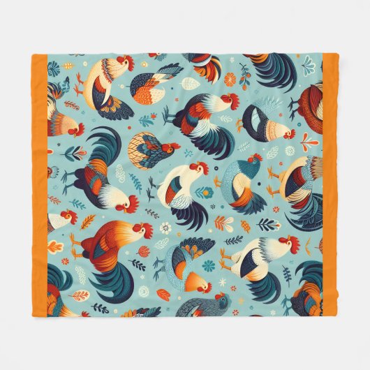 Kip en Haan Ontwerp Fleece Deken (Voorkant (Horizontaal))