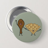 Kip en het Amerikaanse & Zuidelijke Koken van Ronde Button 7,6 Cm (Voorkant /achterkant)