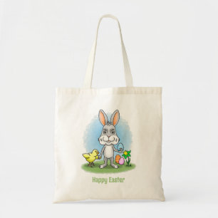 Kip en het paashaas tote bag