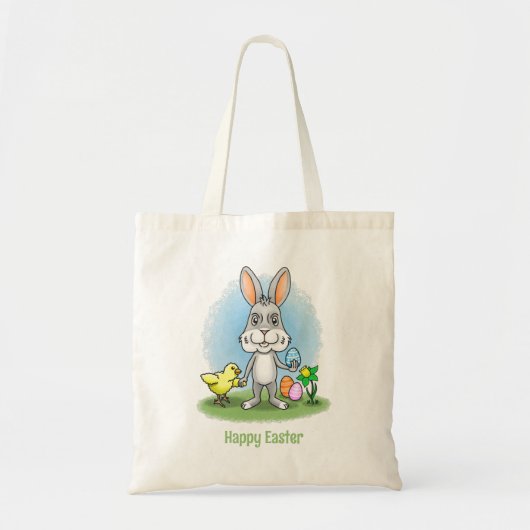 Kip en het paashaas tote bag (Voorkant)