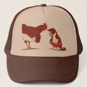 Kip- en kattestraten trucker pet (Voorkant)