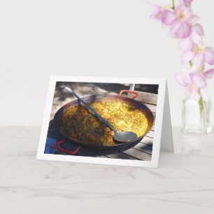 Kip en konijn Spaanse Paella Cuisine Dish Kaart