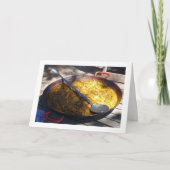 Kip en konijn Spaanse Paella Cuisine Dish Kaart (Voorkant)