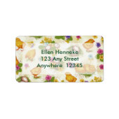 Kip en paaseieren etiket (Voorkant)