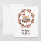 Kip en Paaseieren Gelukkig Pasen Briefkaart (Voorkant / Achterkant)