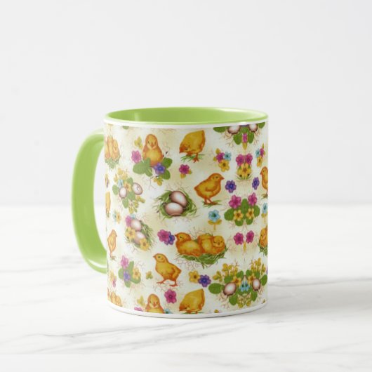 Kip en paaseieren mok (Voorkant links)