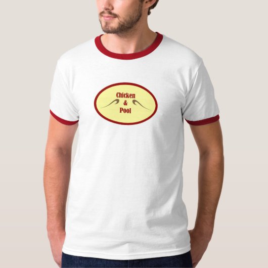 Kip en pool t-shirt (Voorkant)