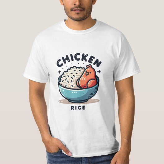 Kip en rijst t-shirt (Voorkant)
