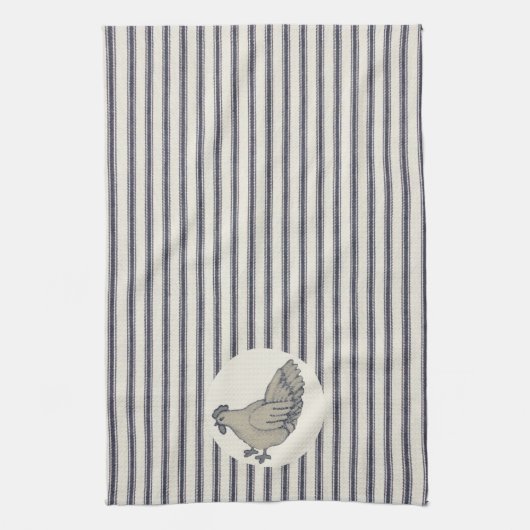 kip en schopende tapkeukenhanddoek theedoek (Verticaal)