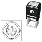 Kip en tarwe | Modern eig Boerderij Small Business Zelfinktende Stempel (In situ)