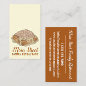 Kip en Wafels PA Dutch Amish Restaurant Eten Visitekaartje (Voorkant / Achterkant)