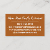 Kip en Wafels PA Dutch Amish Restaurant Eten Visitekaartje (Achterkant)