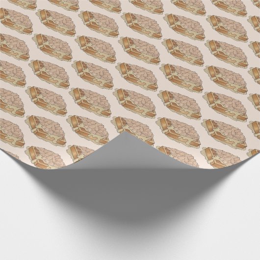 Kip en wafels Pennsylvania Hollands Amish eten Cadeaupapier (Hoek)