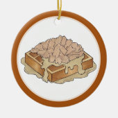 Kip en wafels Pennsylvania Hollands Amish eten Keramisch Ornament (Voorkant)