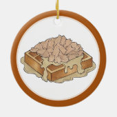 Kip en wafels Pennsylvania Hollands Amish eten Keramisch Ornament (Achterkant)