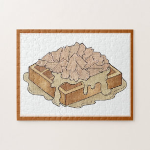 Kip en wafels Pennsylvania Hollands Amish eten Legpuzzel