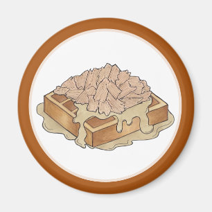 Kip en wafels Pennsylvania Hollands Amish eten Magneet