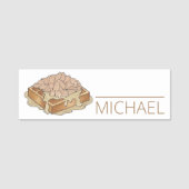 Kip en wafels Pennsylvania Hollands Amish eten Naamplaatje (Voorkant)