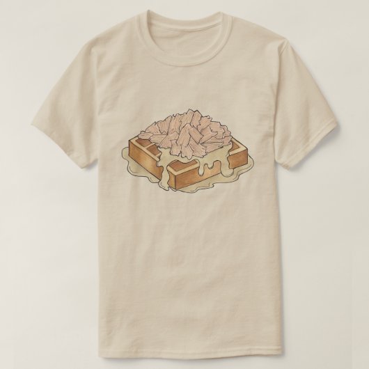 Kip en wafels Pennsylvania Hollands Amish eten T-shirt (Design voorkant)