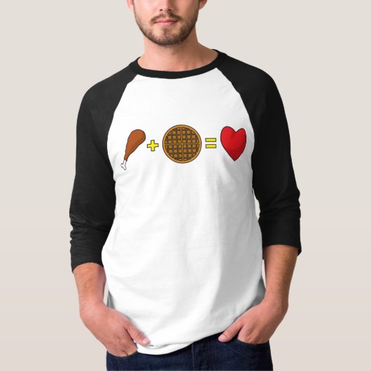 Kip en wafels t-shirt (Voorkant)