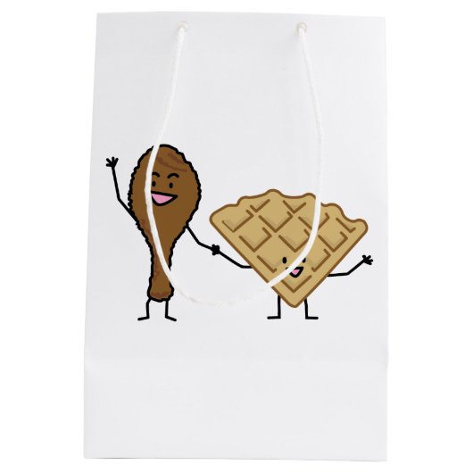 Kip en Waffles - Amerikaanse en zuidelijke kooktoe Medium Cadeauzakje (Achterkant)