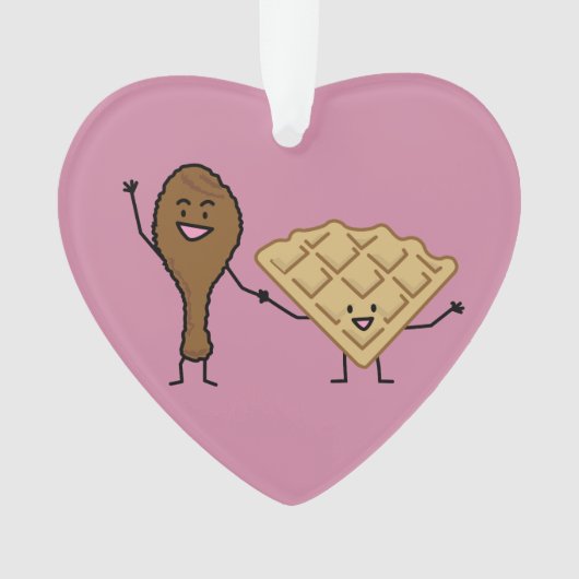 Kip en Waffles - Amerikaanse en zuidelijke kooktoe Ornament (voorkant)