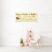 Kip- en waffles-maaltijdcatering spandoek (Insitu)