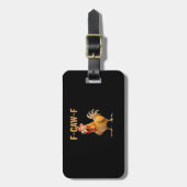Kip F-Caw-F Grappig Trendy Bagagelabel (Voorkant verticaal)